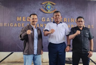 Pengurus SMSI Lampung Hadiri Coffee Morning Brigif 4 Marinir/BS