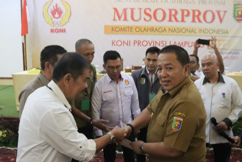 Arinal Djunaidi Terpilih Jadi Ketua Umum KONI Lampung Masa Bakti 2023-2027