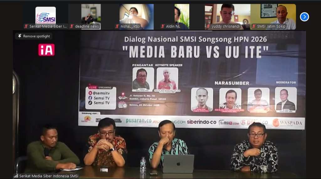 Dialog Nasional SMSI Media Baru vs UU ITE, Bahas Etika dan Kebebasan di Era Digital