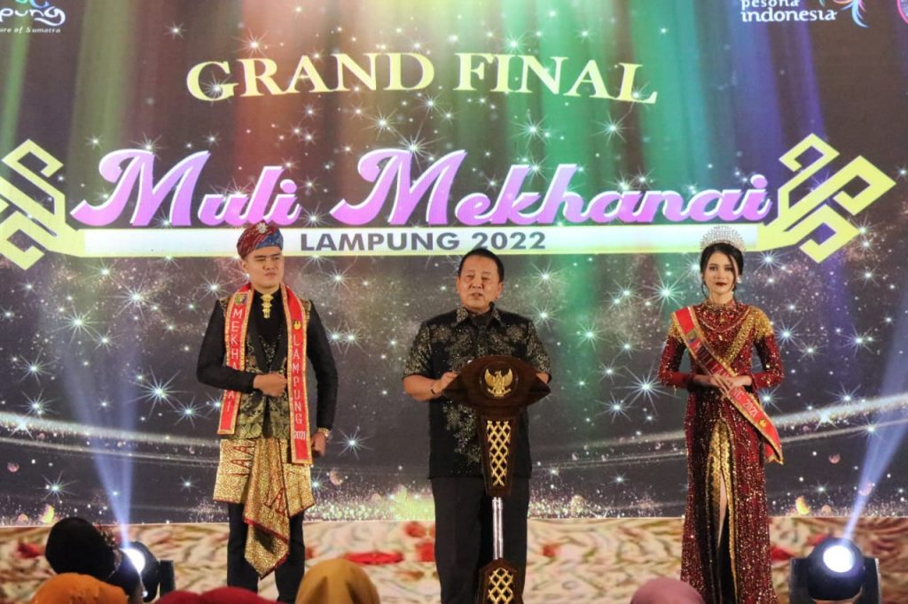 Gubernur Arinal Buka Malam Grand Final Pemilihan Muli Mekhanai Provinsi Lampung Tahun 2022