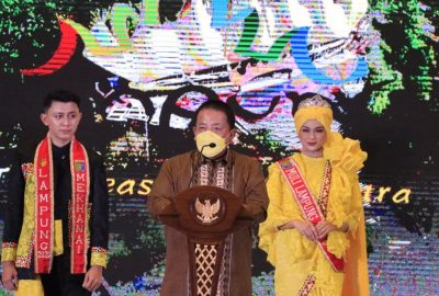 Putri Rizqya dan Nanda Vesti Naliu Juara Muli Mekhanai Lampung 2021