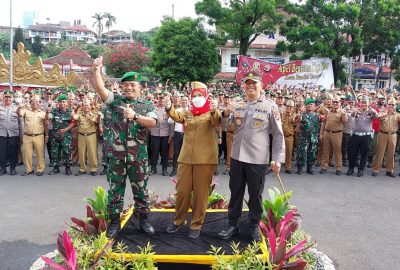 Cegah Ganguan Kamtibmas, Pemkot bersama TNI dan Polri Apel Tiga Pilar