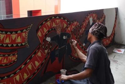 Lomba Mural Mengangkat Tema Nasionalisme dan Cinta Budaya Lampung