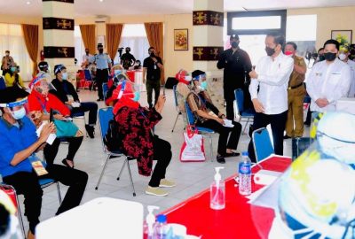 Presiden Tinjau Langsung Program Vaksinasi di Provinsi Lampung