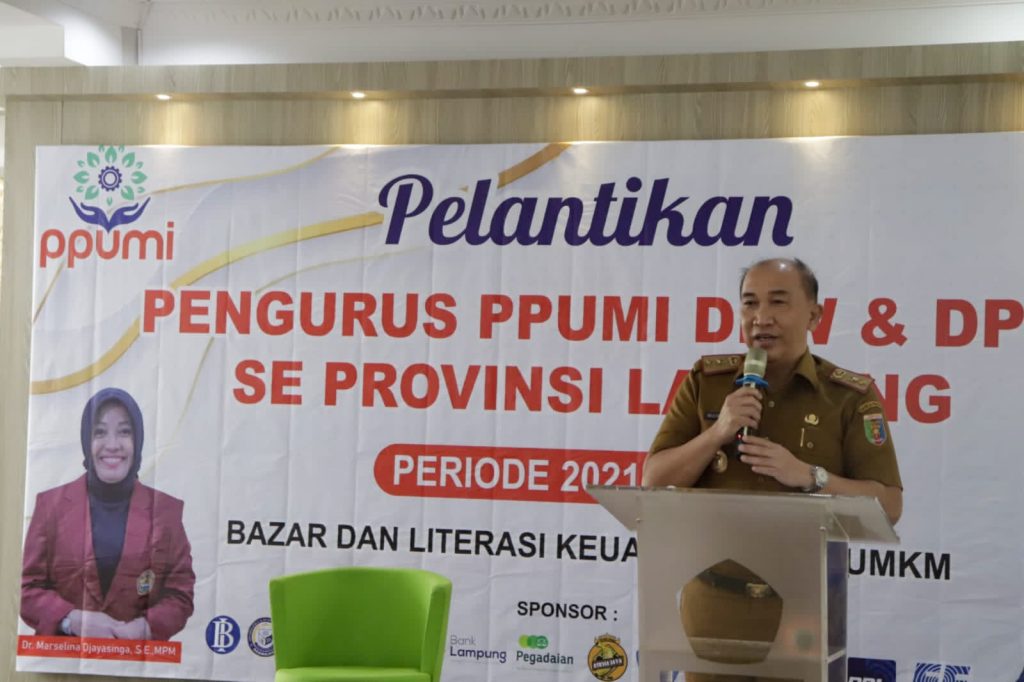 Kepala Bappeda Wakili Gubernur Hadiri Pelantikan Pengurus DPC dan DPD PPUMI Lampung