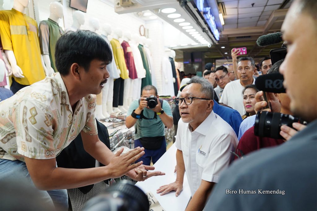 Mendag Temui Pedagang UMKM di Pasar Tanah Abang