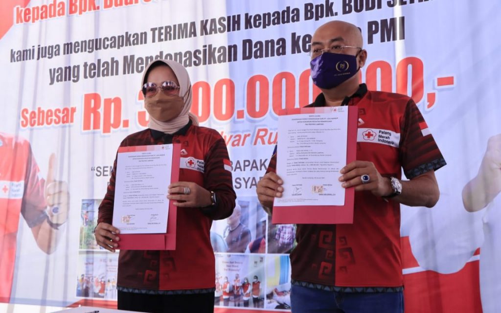 PMI Lampung Terima Donasi Kemanusiaan dari PT Asia Makmur