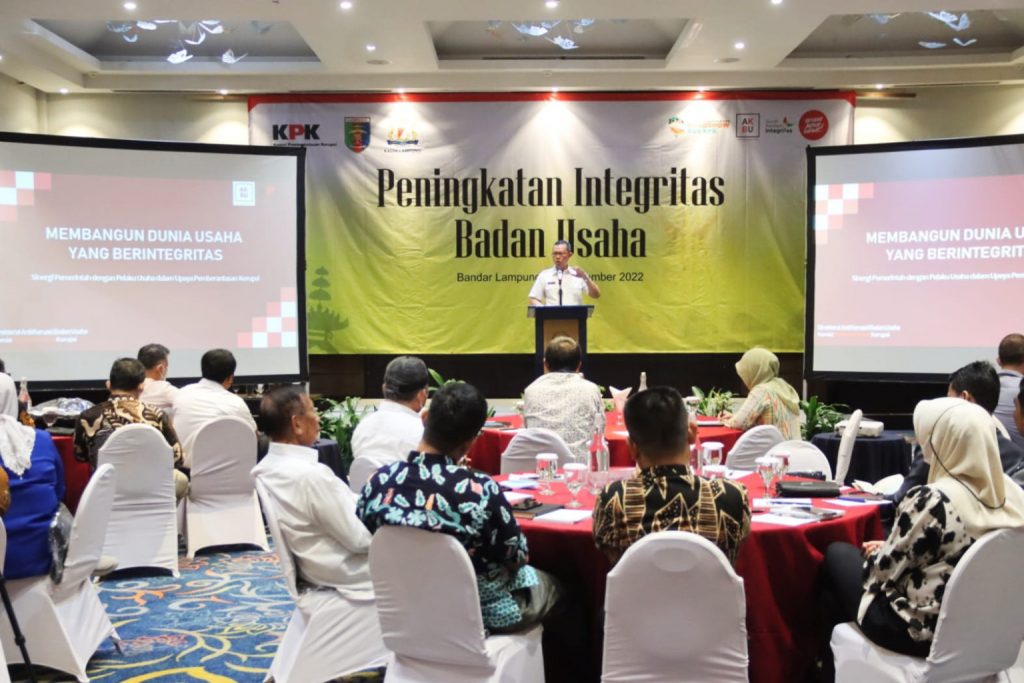 Pemprov Lampung-KPK RI Gelar Workshop Peningkatan Integritas Badan Usaha