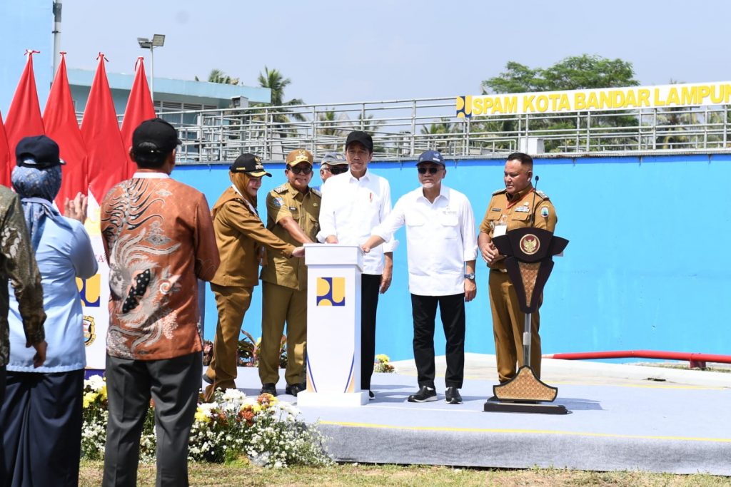 Presiden Joko Widodo Resmikan Sistem Penyediaan Air Minum Kota Bandar Lampung