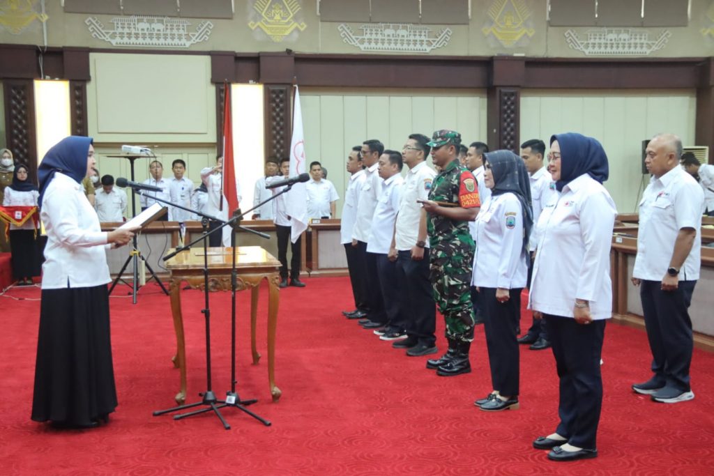 Riana Sari Arinal Lantik Pengurus PMI Lampung Selatan Masa Bakti 2022-2027