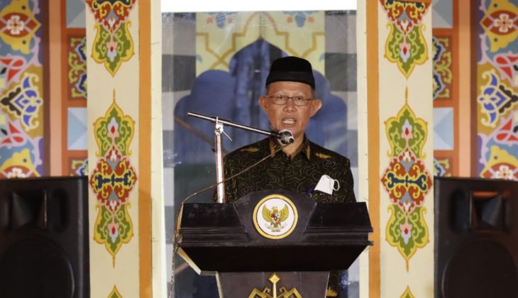 SEKRETARIS Daerah Provinsi Lampung, Fahrizal Darminto mewakili Gubernur Lampung menutup Musabaqah Tilawatil Quran (MTQ) ke-48 Tingkat Provinsi Lampung Tahun 2021
