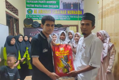 SMSI Bandar Lampung Berikan Santunan ke Yayasan Panti Asuhan Yatim Piatu dan Dhuafa Al Amanah Ismainar Nurhaida