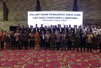 Wakili Gubernur, Intizam Hadir pada Acara Pelantikan SMSI Lampung