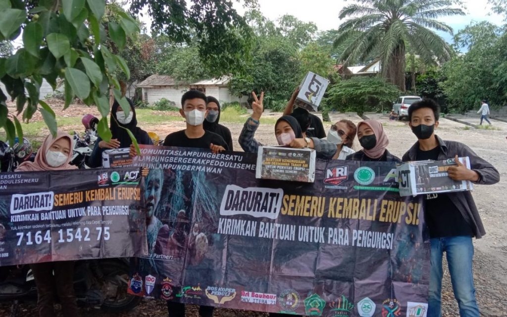 Peduli Semeru Masjid di Lampung Ikut bantu Galang Donasi