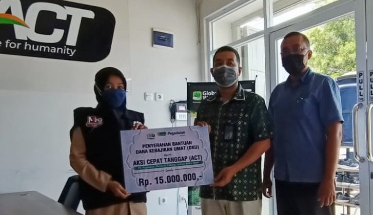 Pegadaian Syariah Raden Intan Lampung Salurkan DKU untuk Program Ramadan ACT