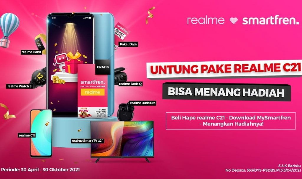 Paket Bundling Realme C21 dan Smartfren