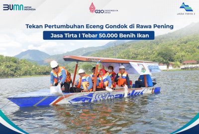 PJT I Tebar Benih Ikan di Danau Rawa Pening